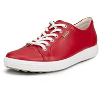 ECCO SOFT 7 LADIES Damenschuhe - sportliche Schnür- Halbschuhe rot Freizeit