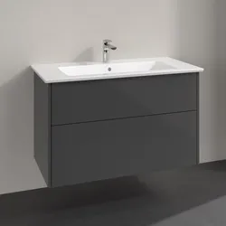 Villeroy & Boch Finero Waschtischunterschrank 100 cm mit Waschtisch, 2 Auszüge S00503DHR1, Badmöbel,