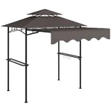 Outsunny Grillpavillon 2,42 x 1,49 m Braun