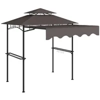Outsunny Grillpavillon 2,42 x 1,49 m Braun