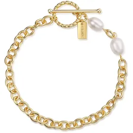 AILORIA SHOUHEI Armband aus 925 Sterling Silber mit gold/weißer Perle weiß 20 cm