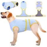 Kuoser OP-Body Hundebody Kastration Op Leckschutz Atmungsaktiv Hellblau XL blau