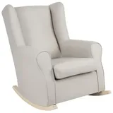 Schaukelsessel Mit Beinen Holz Beige 95x81x104cm