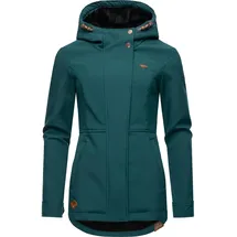 Ragwear Damen Sotfshelljacke Übergangsjacke mit Teddyfleece-Kapuze Yba Intl Dark Green22 Gr. XXL - XXL