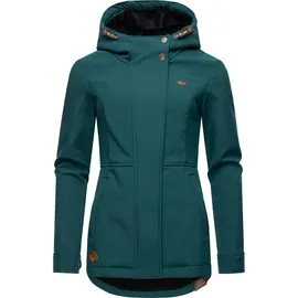 Ragwear Damen Sotfshelljacke Übergangsjacke mit Teddyfleece-Kapuze Yba Intl Dark Green22 Gr. XXL - XXL