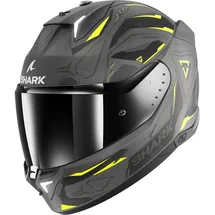 Shark Skwal i3 Linik Integralhelm - Matt Grau/Gelb/Dunkelgrau / M
