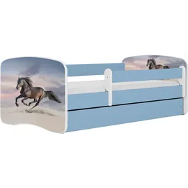 raumhirsch furniture Kinderbett Pferd 80 x 180 cm Holzwerkstoff blau