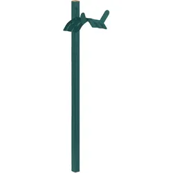Relaxdays Schlauchhalter freistehend, für 61m Schlauch, Stahl, stabiler Gartenschlauchständer, HBT 108 x 26 x 18cm, grün