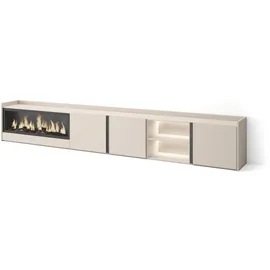 SKRAUT HOME Lowboard 315x50 cm Beige Holzwerkstoff