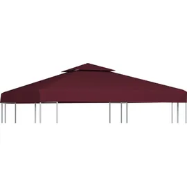vidaXL Pavillon-Dachplane mit Kaminabzug 310 g/m2 3 x 3 m Weinrot