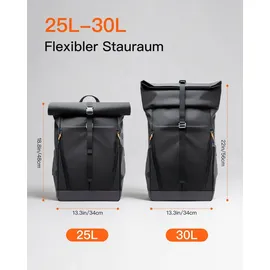 Inateck Laptop RollTop 25 l schwarz