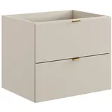 Lomadox Waschtischunterschrank 2 Schubladen 60 x 0 x 0 cm Kaschmir Matt