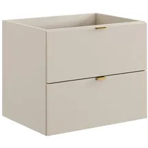 Lomadox Waschtischunterschrank 2 Schubladen 60 x 0 x 0 cm Kaschmir Matt