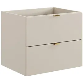 Lomadox Waschtischunterschrank 2 Schubladen 60 x 0 x 0 cm Kaschmir Matt