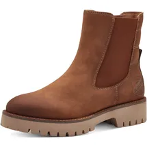 s.Oliver Damen Chelsea Boots Elegant Vegan, Braun (Cognac), 38 EU - 38 EU