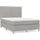 vidaXL Boxspringbett mit Matratze Hellgrau 140x200 cm Stoff