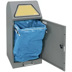 stumpf Abfalltrennung Modul-Vario 60, graualu-struktur, ProSlide-System, 60 Liter, Trethebel
