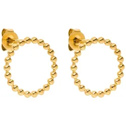 Paar Ohrstecker PURELEI "Schmuck Geschenk Karma Ohrringe", gold (gelbgoldfarben), Ohrringe, Damen, Edelstahl