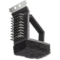 DEMA Grillbürste 3 in 1 Edelstahl schwarz