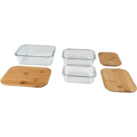 ideoon home Hochwertige Vorratsdosen 6-teiliges Set Transparent