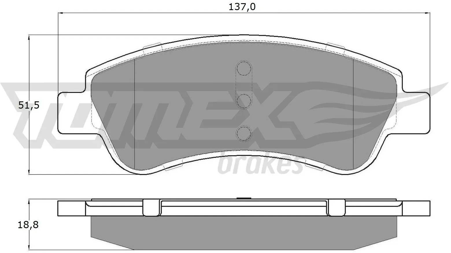 TOMEX BRAKES Bremsbelagsatz, Scheibenbremse tx1464 Vorderachse für Peugeot (DF-PSA) Vaughall FENGSHEN Citroën DS Opel