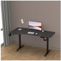 pro.tec [pro.tec] Höhenverstellbarer Tisch Oxnard elektrisch 160x75cm Schwarz