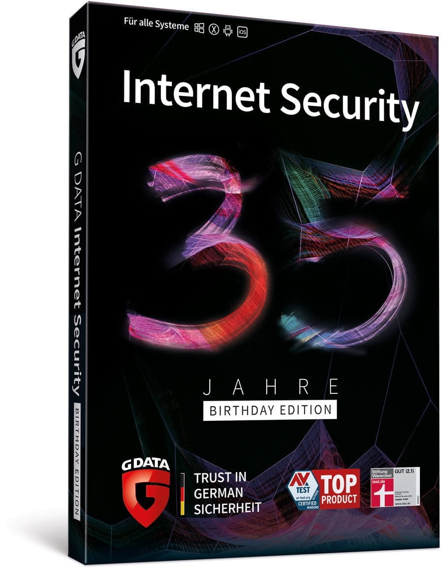 G Data Internet Security Birthday Edition, 5 unidades 1 año