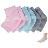 Traumheim Fußmaske 3 Paar Gel Fersen Socken,Feuchtigkeitsspendende Socken Zehensocken, 3-tlg.