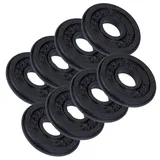 ScSPORTS® Hantelscheiben - Einzeln/Set, Ø 30/31 mm, Gusseisen, Gewichtswahl - Gewichtsscheiben, Set, Hantelgewichte, Fitness Scheiben, Gussscheiben, Gewichte, Hantel (4 kg (8 x 0.5 kg))