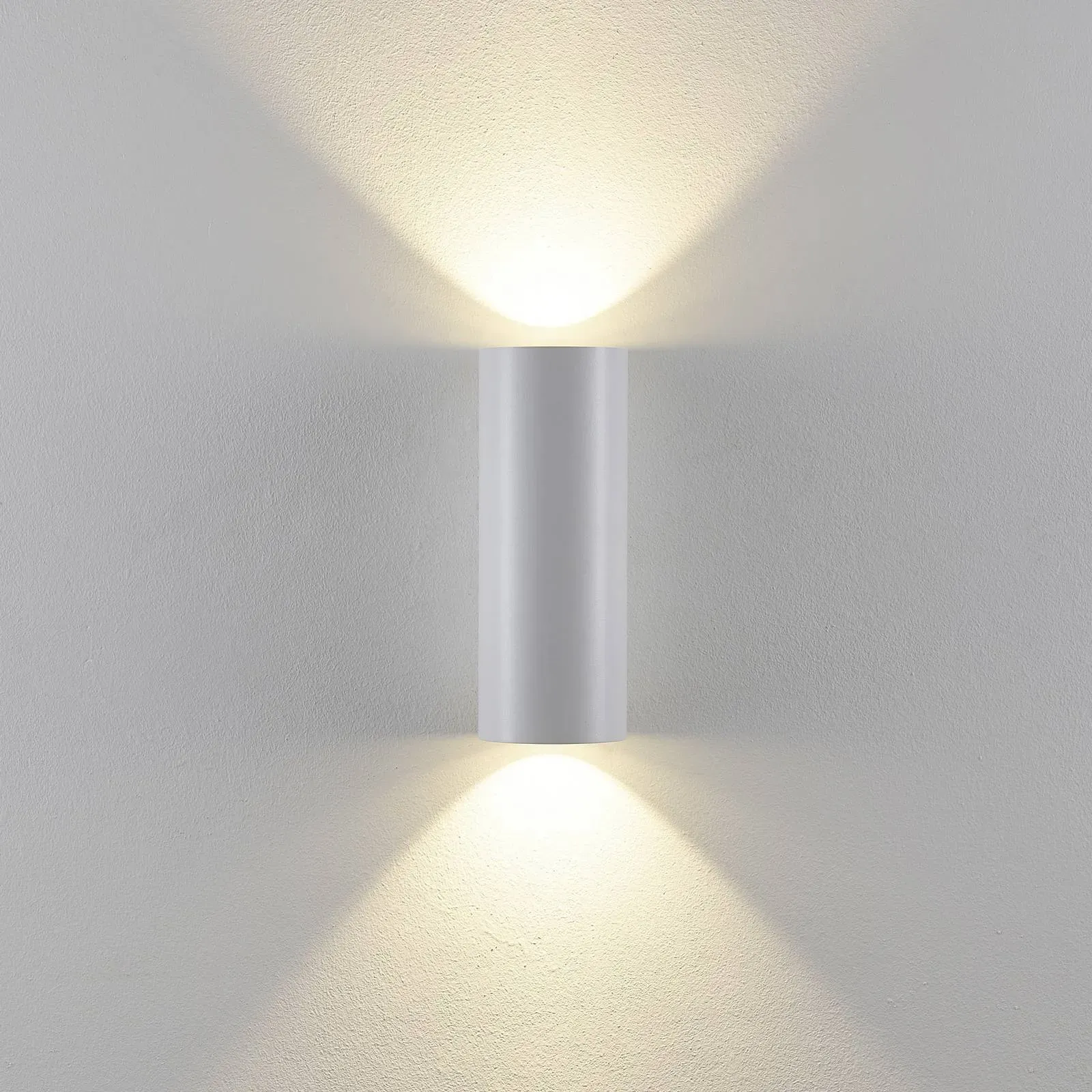 Deko-Light Aussenwandleuchte CAN, dimmbar, weiß / opal, Aluminium, Wandleuchte außen - 8 cm - 8 cm - 21.2 cm