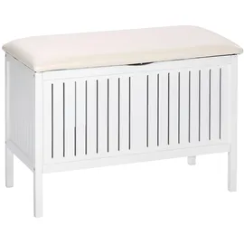 Wenko Sitztruhe Oslo, Badhocker im Landhausstil