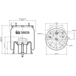 FEBI BILSTEIN Federbalg, Luftfederung 38828 550025978,3229003300