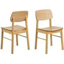 Actona 2er Set Actona Stuhl Barlow Holz Braun Eiche