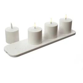 uYuni LED Kerzen Uyuni 4 St. 6,8 x 6,8 cm weiß