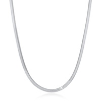 Elli PREMIUM Halskette Damen Schlangenkette Flach Elegant Fischgräte Trend Blogger in 925 Silber