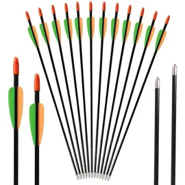 luxuskollektion 12x Fiberglaspfeile 28/26 Zoll Bogenschießen