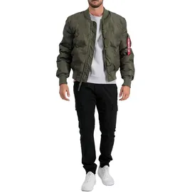 Alpha Industries MA-1 Emb. Logo Puffer grün L