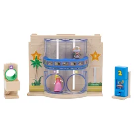 Super Mario Galaxy Movie Spielset Gateway Galaxy Diorama mit 3,8 cm großer Prinzessin Peach und Captain Toad Figur