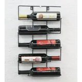 DanDiBo Ambiente DanDiBo Weinregal Wand aus Metall Flaschenhalter Flaschenständer Wandregal Cinco 53 cm HX13615