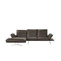 KOINOR Ecksofa Echtlederbezug Francis , braun , Maße (cm): B: 164 H: 93 T: 92