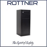 Rottner Tresor H600xB250xT260mm 19l 1 Tür,1 Einwurfklappe schwarz