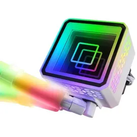 Mars Gaming ML-ULTRA240 Weiß, Flüssig-CPU-Kühlung, TDP 500W, Infinity Mirror, 2 Silent FDB ARGB Lüfter, ARGB Rohre, Universal Multisocket