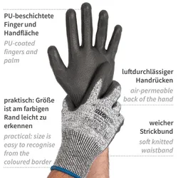 franz mensch Handschuhe L grau