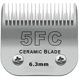 Abnehmbare Fellschere für Haustiere, Keramikklingen, kompatibel mit Andis-Größe 5FC, 6,3 mm Schnittlänge, kompatibel mit Oster A5, Wahl KM10 Serie Schermaschinen
