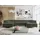 MKS Meble Ecksofa U-Form Boucle 3-Sitzer Grün