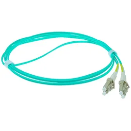Act 10 meter LSZH Multimode 50/125 OM3 fiber patch cable duplex with LC connectors.