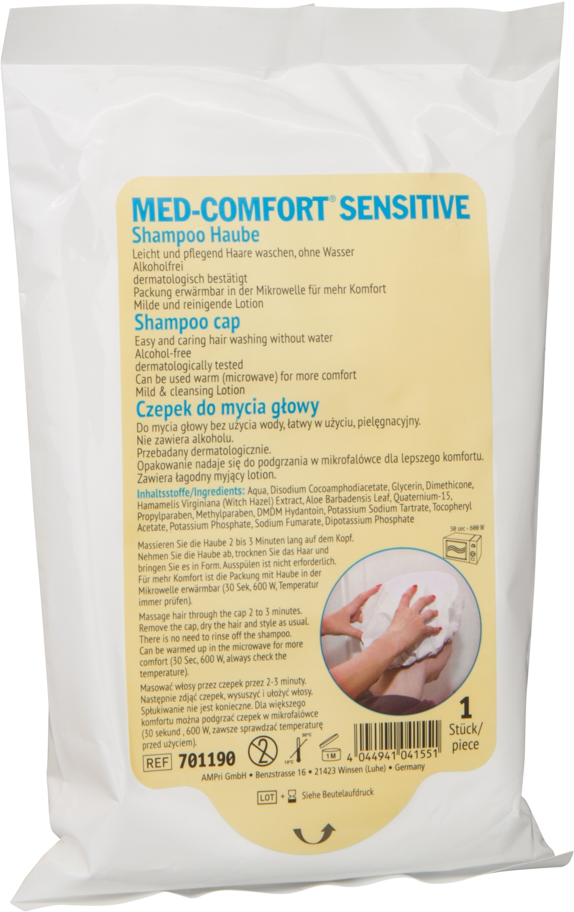 MED-COMFORT Shampoo Haube Sensitive