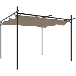vidaXL Pergola mit Schiebedach Taupe 295x292x230 cm
