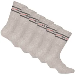 Kurzsocken FILA "Socken 6er Pack", Herren, Gr. 43-46, grau, Obermaterial: 80% Baumwolle CO. 18% Polyester PES. 2% Elasthan EL., Socken