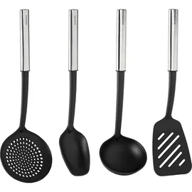 Brabantia Küchenutensilien-Set 4 Stück Schwarz Satinierter Stahl